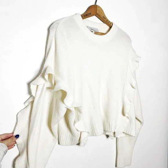 3.1 Phillip Lim | Cream Ruffle Sweater - Picture 8 of 8